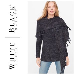 🆕 [whbm] removable scarf pullover sweater